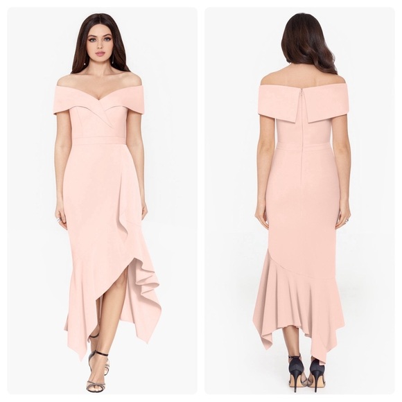 Xscape "Eileen" Off the Shoulder Fit and
Flare Dress in Blossom - Sz. 8 NWT - Picture 1 of 16